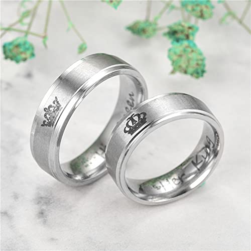 2 Pairs of Stainless Steel Couple Rings - MonogramHub.com