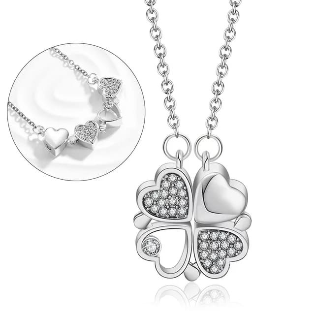14k White Gold Diamond Cluster Clover Pendant Necklace – MB Altman Jewelry