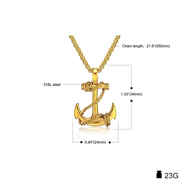 Necklace Octagonal » Anchor Silver – PAUL HEWITT